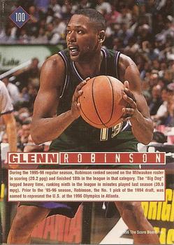 1996 Score Board Rookies #100 Glenn Robinson Back