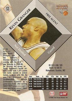 1996 Score Board Rookies #53 Kevin Granger Back