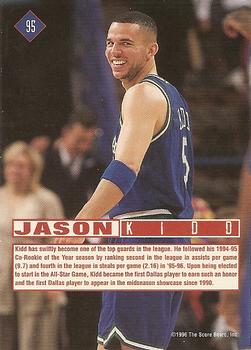 1996 Score Board Rookies #95 Jason Kidd Back