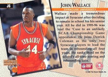 1996 Score Board Rookies - College Jerseys #J6 John Wallace Back