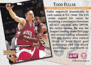 1996 Score Board Rookies - College Jerseys #J10 Todd Fuller Back