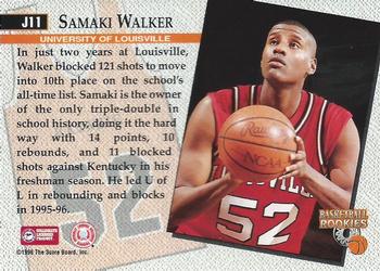 1996 Score Board Rookies - College Jerseys #J11 Samaki Walker Back