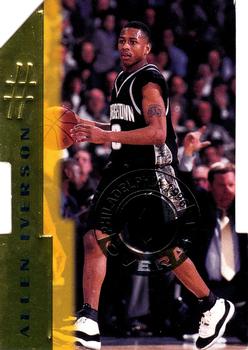 1996 Score Board Rookies - Rookie #1 Die Cuts #1 Allen Iverson Front