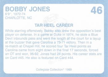 1989 Collegiate Collection North Carolina's Finest #46 Bobby Jones Back