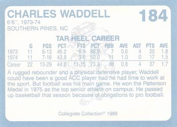 1989 Collegiate Collection North Carolina's Finest #184 Charles Waddell Back
