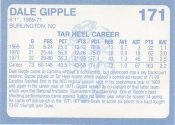 1989 Collegiate Collection North Carolina's Finest #171 Dale Gipple Back