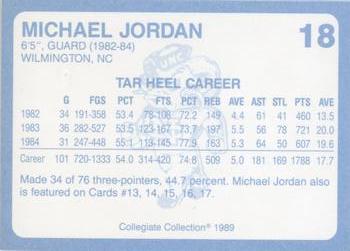 1989 Collegiate Collection North Carolina's Finest #18 Michael Jordan Back
