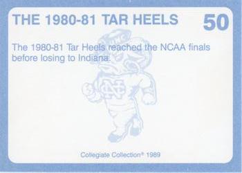 1989 Collegiate Collection North Carolina's Finest #50 1980-81 Tar Heels Back
