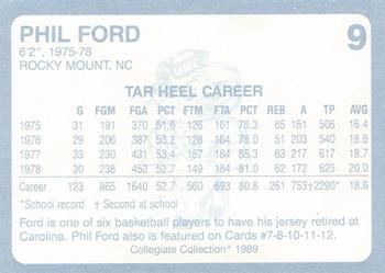 1989 Collegiate Collection North Carolina's Finest #9 Phil Ford Back