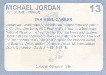 1989 Collegiate Collection North Carolina's Finest #13 Michael Jordan Back
