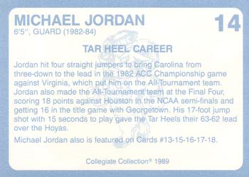 1989 Collegiate Collection North Carolina's Finest #14 Michael Jordan Back