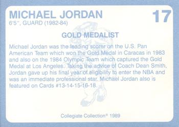 1989 Collegiate Collection North Carolina's Finest #17 Michael Jordan Back