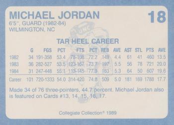 1989 Collegiate Collection North Carolina's Finest #18 Michael Jordan Back