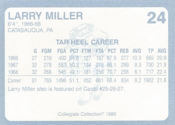 1989 Collegiate Collection North Carolina's Finest #24 Larry Miller Back