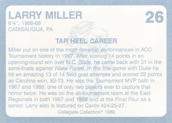 1989 Collegiate Collection North Carolina's Finest #26 Larry Miller Back