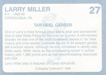 1989 Collegiate Collection North Carolina's Finest #27 Larry Miller Back