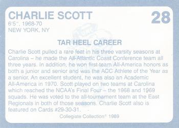 1989 Collegiate Collection North Carolina's Finest #28 Charlie Scott Back