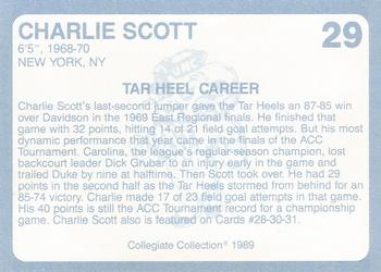 1989 Collegiate Collection North Carolina's Finest #29 Charlie Scott Back
