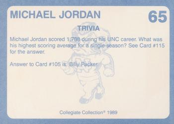 1989 Collegiate Collection North Carolina's Finest #65 Michael Jordan Back