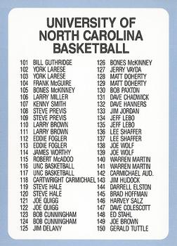 1989 Collegiate Collection North Carolina's Finest #117 UNC Basketball Front