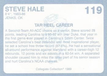 1989 Collegiate Collection North Carolina's Finest #119 Steve Hale Back