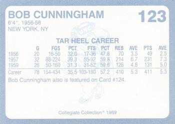 1989 Collegiate Collection North Carolina's Finest #123 Bob Cunningham Back