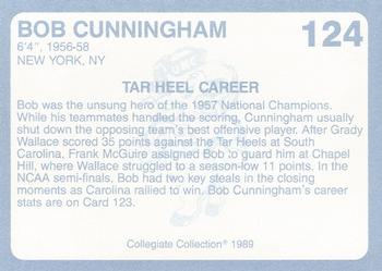 1989 Collegiate Collection North Carolina's Finest #124 Bob Cunningham Back