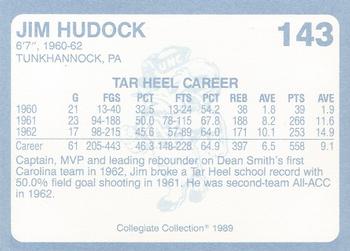1989 Collegiate Collection North Carolina's Finest #143 Jim Hudock Back