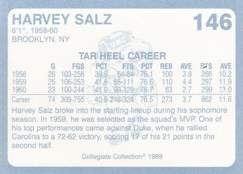 1989 Collegiate Collection North Carolina's Finest #146 Harvey Salz Back