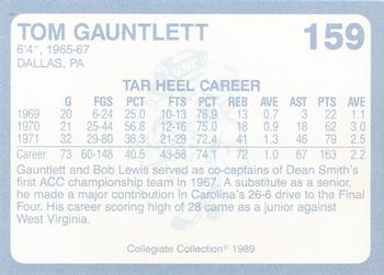 1989 Collegiate Collection North Carolina's Finest #159 Tom Gauntlett Back
