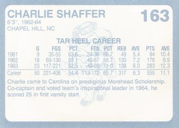 1989 Collegiate Collection North Carolina's Finest #163 Charlie Shaffer Back