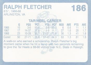 1989 Collegiate Collection North Carolina's Finest #186 Ralph Fletcher Back