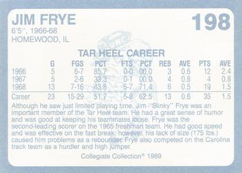1989 Collegiate Collection North Carolina's Finest #198 Jim Frye Back