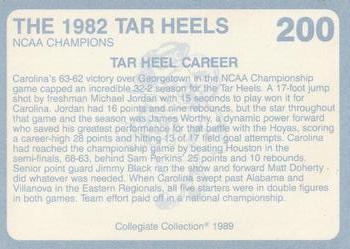 1989 Collegiate Collection North Carolina's Finest #200 1982 NCAA Champions Back