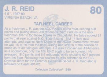 1989 Collegiate Collection North Carolina's Finest #80 J.R. Reid Back