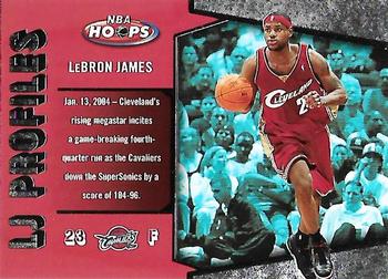 2005-06 Hoops - LJ Profiles #LBJ-6 LeBron James Front