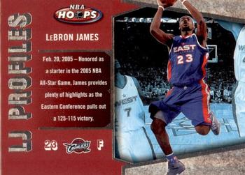 2005-06 Hoops - LJ Profiles #LBJ-20 LeBron James Front