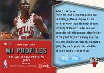 2005-06 Hoops - MJ Profiles #MJ-19 Michael Jordan Back