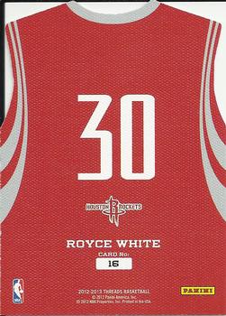2012-13 Panini Threads - Rookie Team Threads Die Cuts #16 Royce White Back