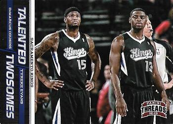 2012-13 Panini Threads - Talented Twosomes #6 Tyreke Evans / DeMarcus Cousins Front