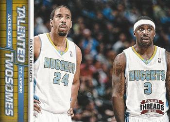 2012-13 Panini Threads - Talented Twosomes #7 Andre Miller / Ty Lawson Front