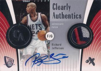 2006-07 E-X - Clearly Authentics Autographs Patches #CA-RJ Richard Jefferson Front