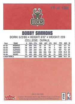 2006-07 Fleer - 1986-87 20th Anniversary #17 Bobby Simmons Back
