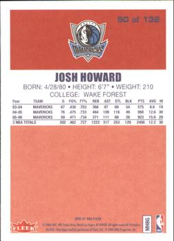 2006-07 Fleer - 1986-87 20th Anniversary #50 Josh Howard Back
