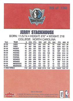 2006-07 Fleer - 1986-87 20th Anniversary #55 Jerry Stackhouse Back