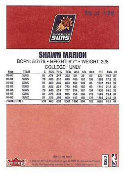 2006-07 Fleer - 1986-87 20th Anniversary #75 Shawn Marion Back
