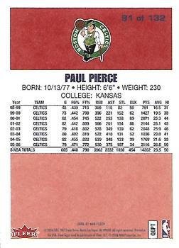 2006-07 Fleer - 1986-87 20th Anniversary #91 Paul Pierce Back