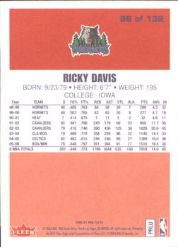2006-07 Fleer - 1986-87 20th Anniversary #98 Ricky Davis Back