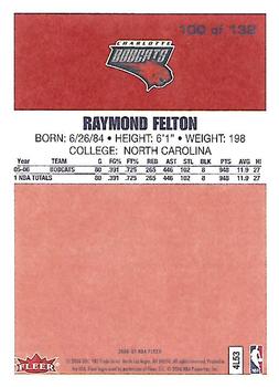 2006-07 Fleer - 1986-87 20th Anniversary #100 Raymond Felton Back