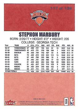 2006-07 Fleer - 1986-87 20th Anniversary #117 Stephon Marbury Back